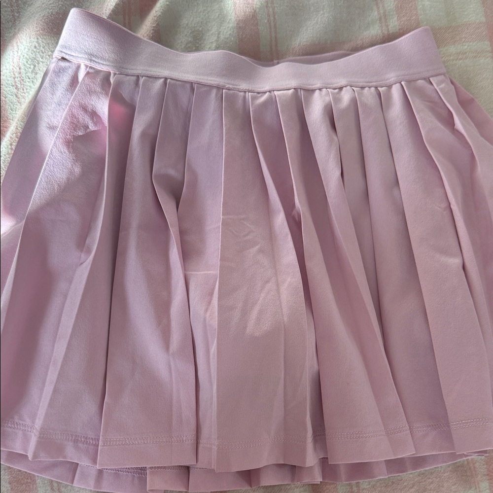 Athleta Light Pink Pleated Skater Skirt